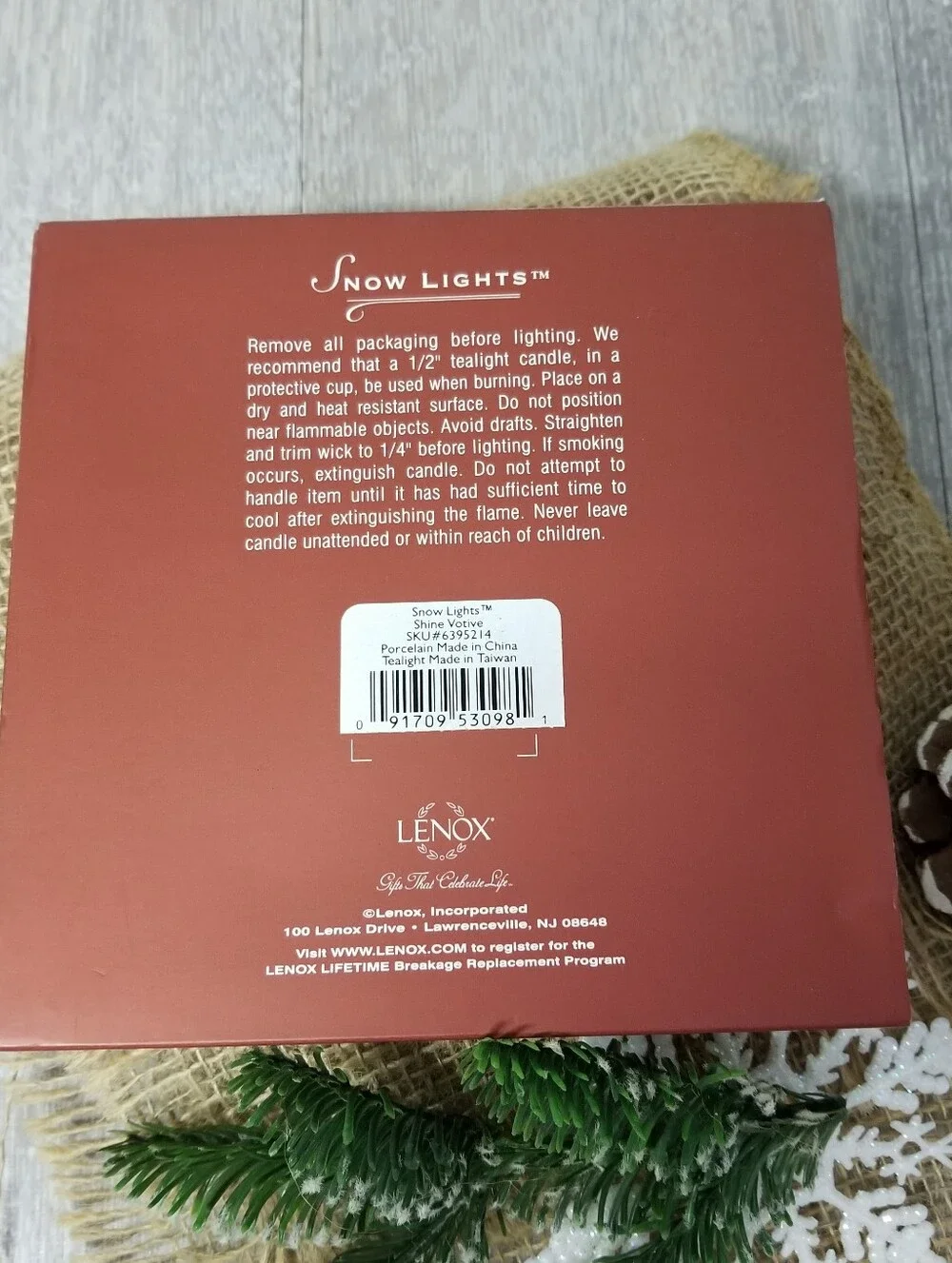 Lenox Snow Lights Shine Votive